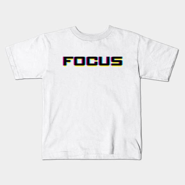 Focus in CMYK Kids T-Shirt by inotyler